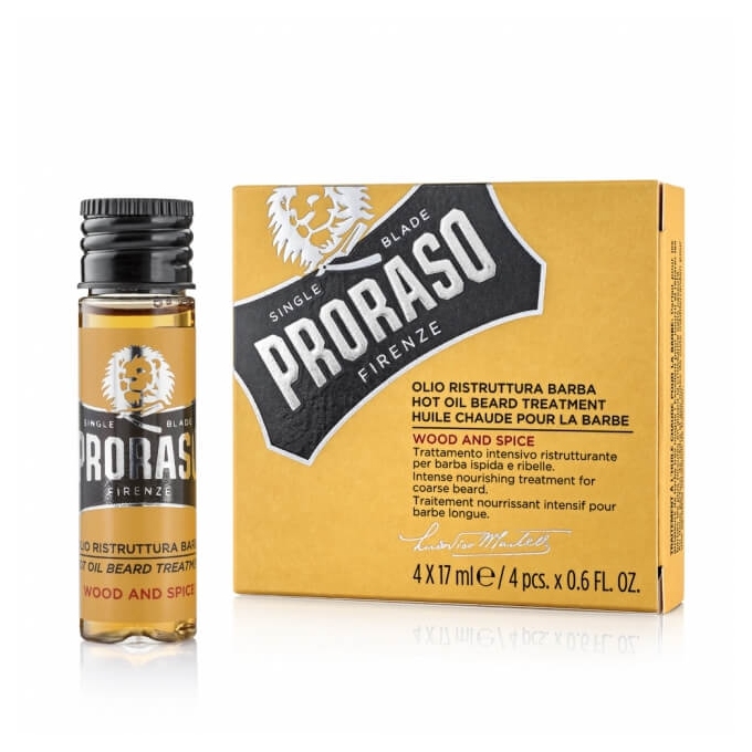 Proraso Hot olej na fúzy 4x17 ml
