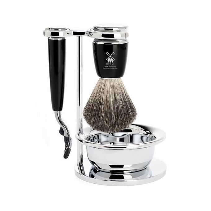 Mühle Rytmo Black Pure Badger Mach3 4-dielna