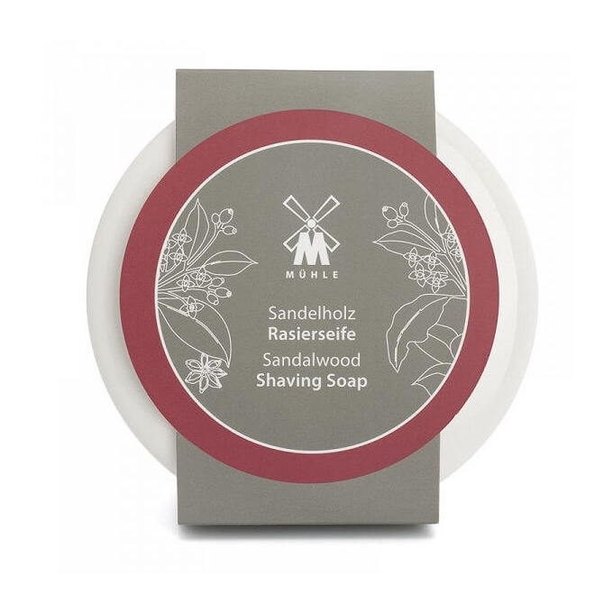 Mühle Sandalwood mydlo na holenie v porcelánovej miske 65 g