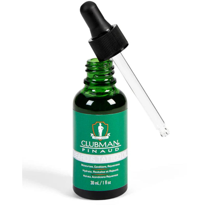 Clubman Pinaud Beard and Tattoo Oil, olej na fúzy a tetovanie 30 ml