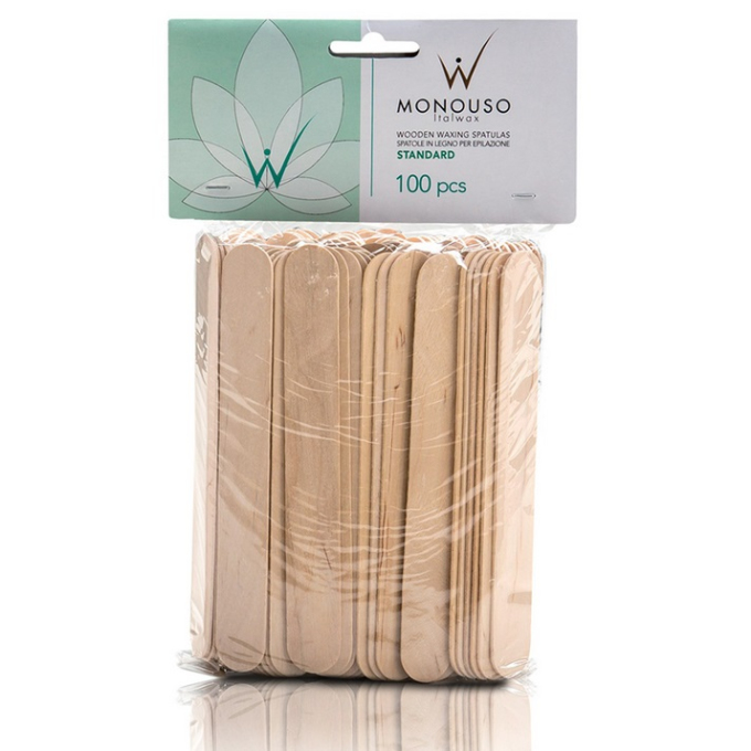 ItalWax drevená kozmetická špachtľa široká 100 ks