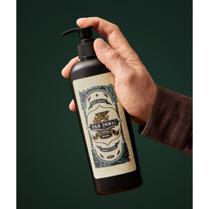 Pan Drwal Original transparentný gél na holenie 500 ml