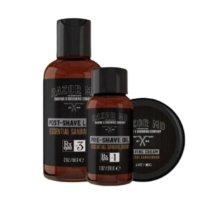 Razor MD Sandalwood Travel Shave Kit cestovná sada na holenie
