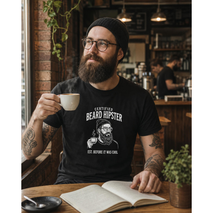Fúzaté tričko Beard Hipster