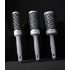 Olivia Garden Expert Blowout White & Grey okrúhly kefa 45 mm