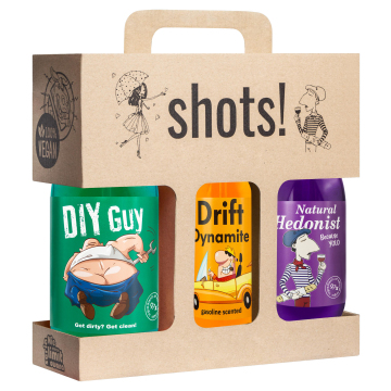 LaQ Shots! Pánska sada sprchových gélov 3 x 500 ml