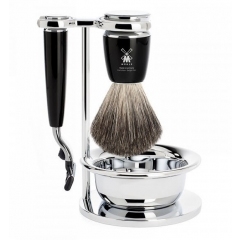 Mühle Rytmo Black Pure Badger Mach3 4-dielna